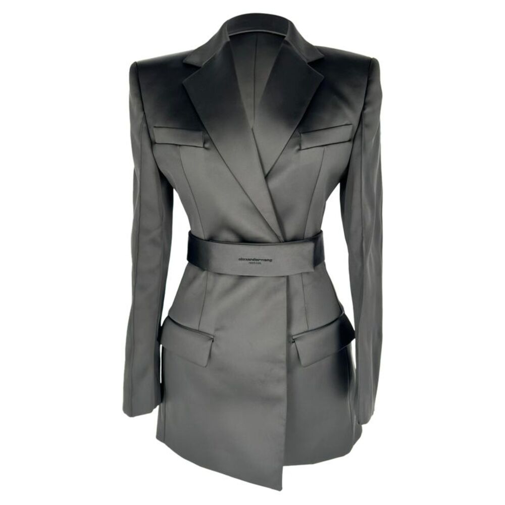 Alexander Wang Belted Blazer Dress in Black Polyester